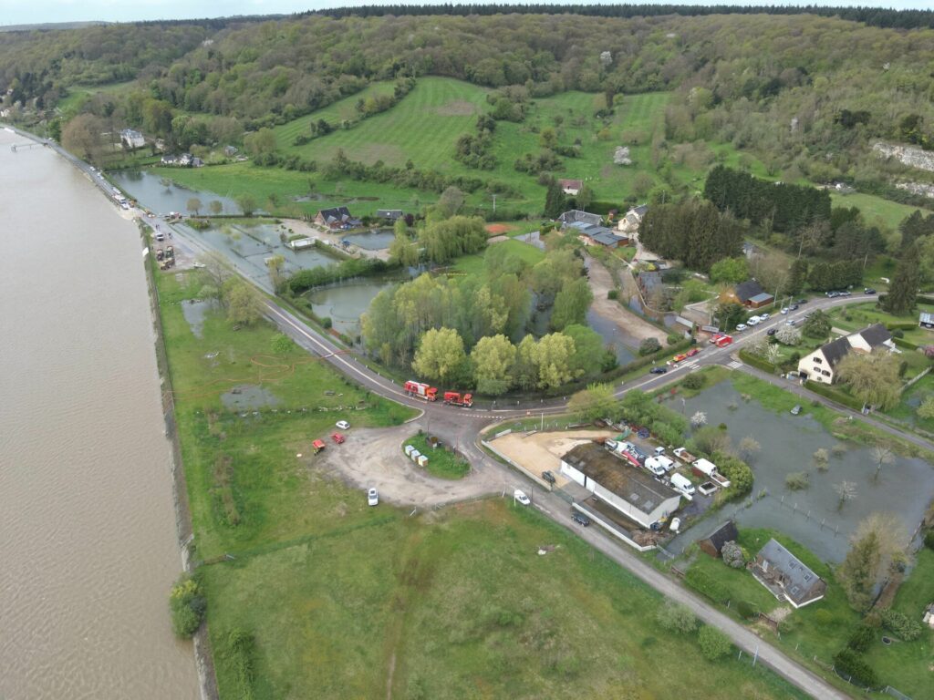 Débordement de la Seine le 09/04/2024 (source : Département de Seine-Maritime)