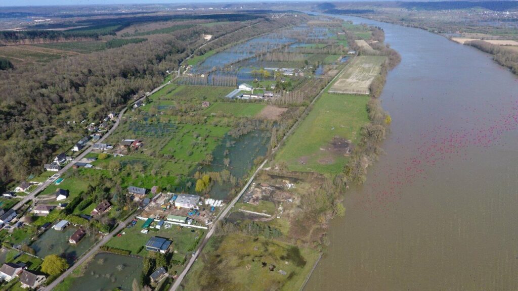 Débordement de la Seine le 09/04/2024 (source : Département de Seine-Maritime)
