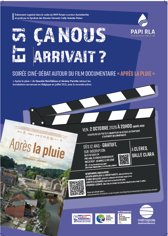 Affiche sur la soirée Ciné-Débat prévue le 2/10/2026 à Clères